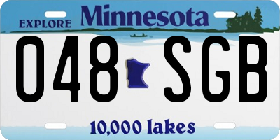 MN license plate 048SGB