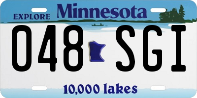 MN license plate 048SGI