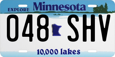 MN license plate 048SHV