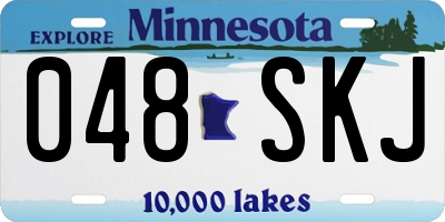MN license plate 048SKJ