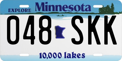 MN license plate 048SKK