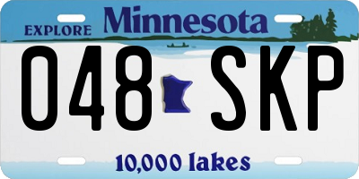 MN license plate 048SKP