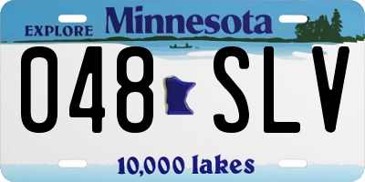 MN license plate 048SLV