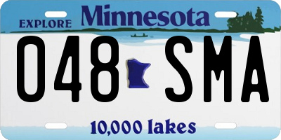 MN license plate 048SMA