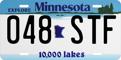 MN license plate 048STF