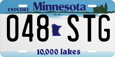 MN license plate 048STG