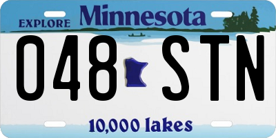 MN license plate 048STN