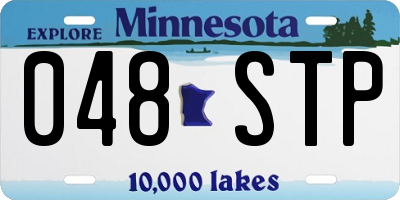 MN license plate 048STP