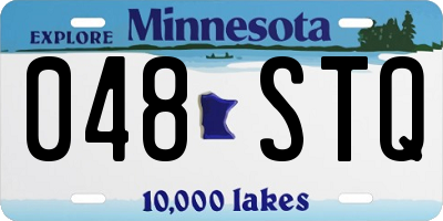 MN license plate 048STQ