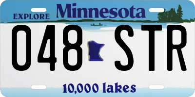 MN license plate 048STR
