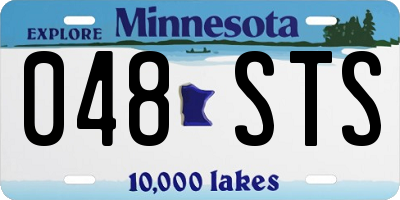 MN license plate 048STS