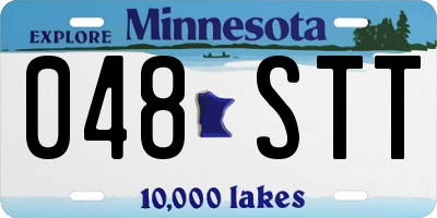 MN license plate 048STT