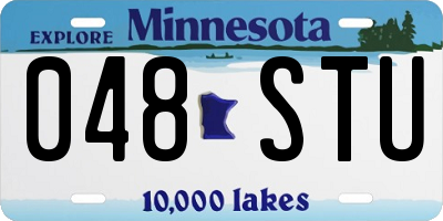 MN license plate 048STU