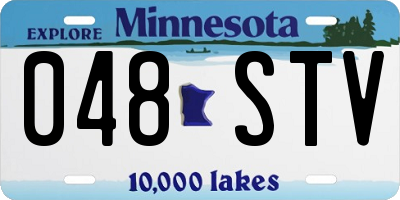 MN license plate 048STV