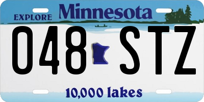 MN license plate 048STZ