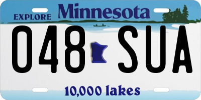 MN license plate 048SUA