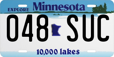 MN license plate 048SUC
