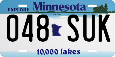 MN license plate 048SUK