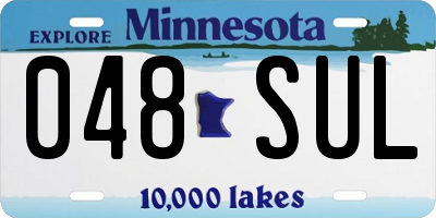 MN license plate 048SUL