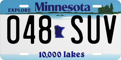 MN license plate 048SUV