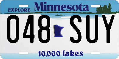 MN license plate 048SUY