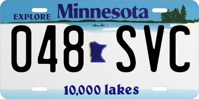MN license plate 048SVC