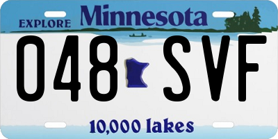 MN license plate 048SVF