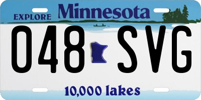 MN license plate 048SVG