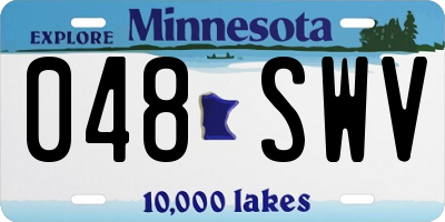MN license plate 048SWV