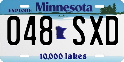 MN license plate 048SXD