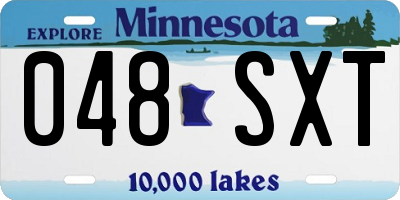 MN license plate 048SXT