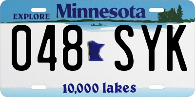 MN license plate 048SYK