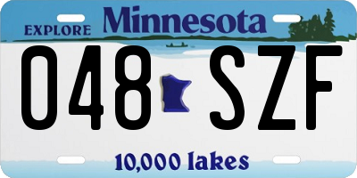 MN license plate 048SZF