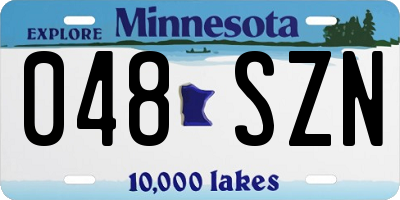 MN license plate 048SZN