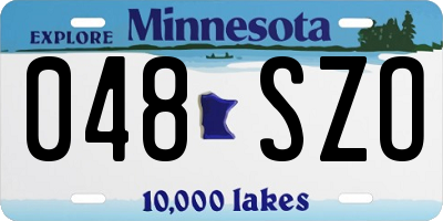 MN license plate 048SZO
