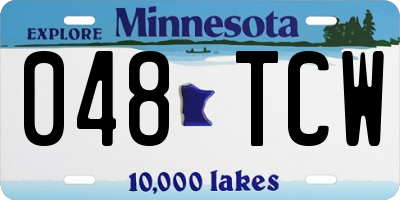 MN license plate 048TCW
