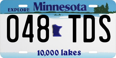 MN license plate 048TDS
