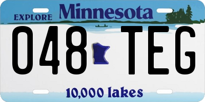 MN license plate 048TEG