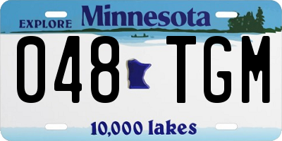 MN license plate 048TGM