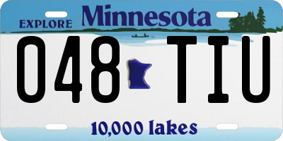 MN license plate 048TIU