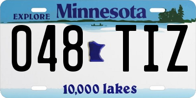MN license plate 048TIZ