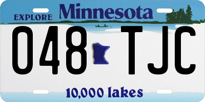 MN license plate 048TJC