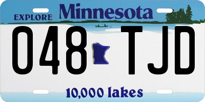 MN license plate 048TJD