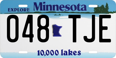 MN license plate 048TJE