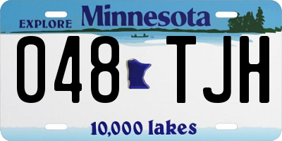 MN license plate 048TJH