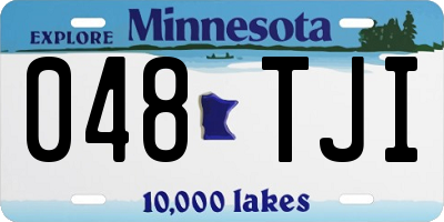 MN license plate 048TJI