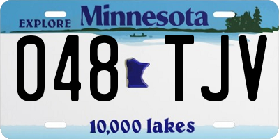 MN license plate 048TJV