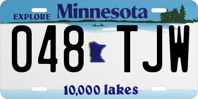 MN license plate 048TJW