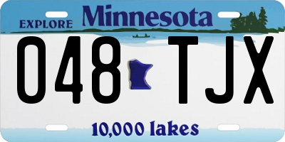 MN license plate 048TJX