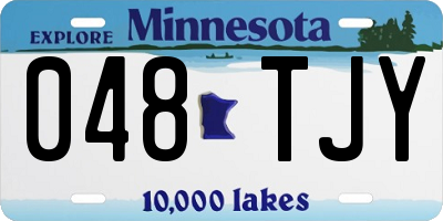 MN license plate 048TJY
